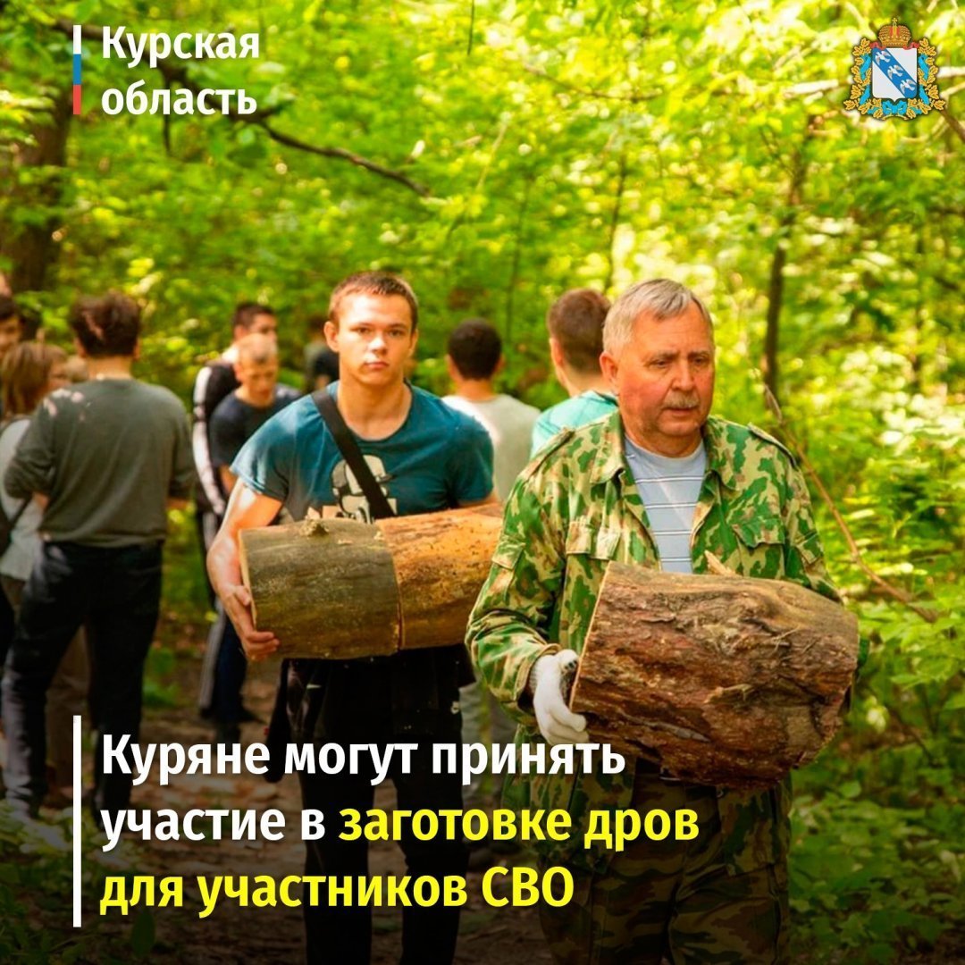 Курян приглашают принять участие в акции по заготовке дров для участников специальной военной операции