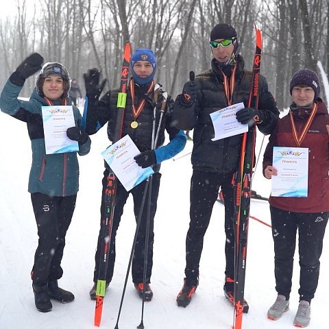 Сборная ЮЗГУ на областных соревнованиях по лыжным гонкам