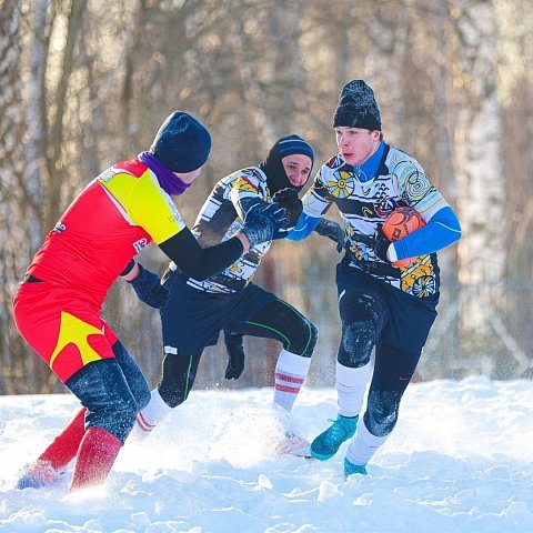 Студенты ЮЗГУ на чемпионате ЦФО по снежному регби 